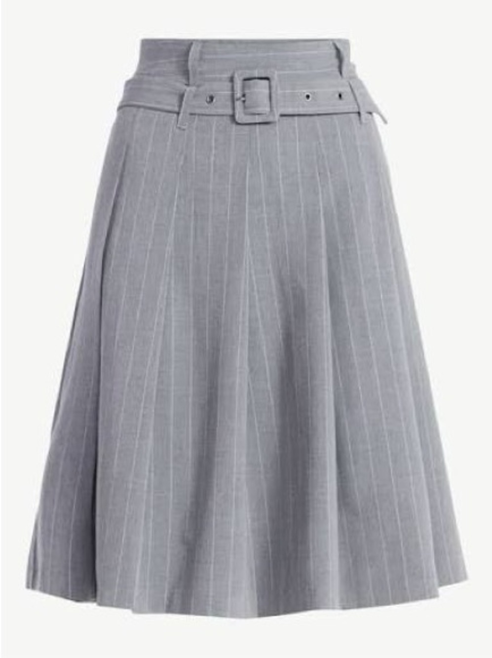 Scoop Women's Pleated Pinstripe Midi Skirt